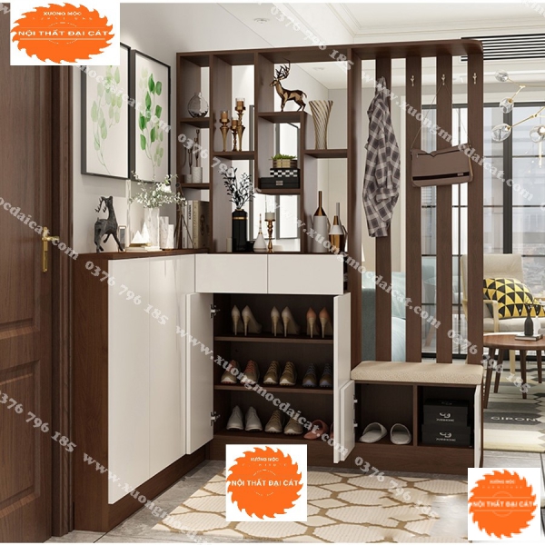 Tủ giày kết hợp vách ngăn phòng khách TG173