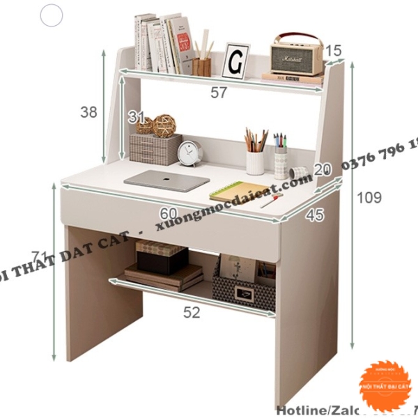 Bàn học sinh nhỏ gọn bằng gỗ BH052