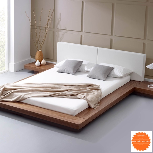 Giường ngủ bệt gỗ thiết kế sang trọng G052