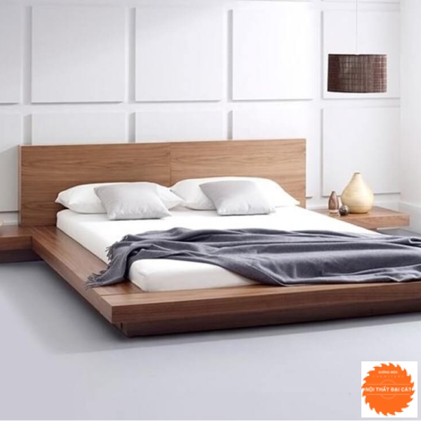 Giường ngủ bệt gỗ thiết kế đẹp G053