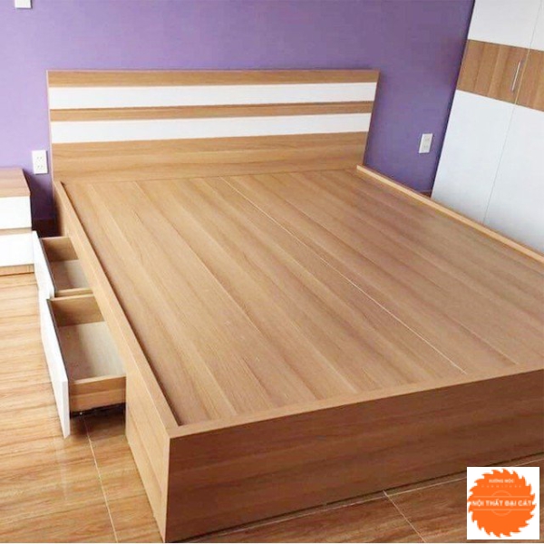 Giường ngủ thiết kế có 2 hộc kéo G002