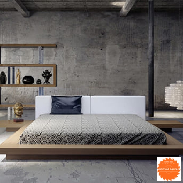 Giường ngủ bệt gỗ hiện đại G059