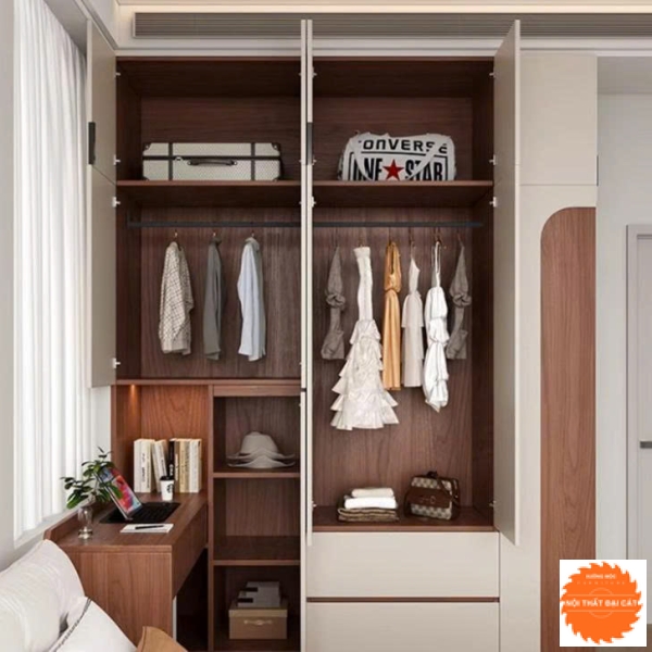 Tủ áo quần gỗ thiết kế đẹp TA488