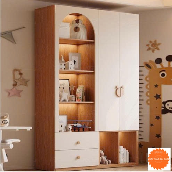 Tủ áo quần trẻ em bằng gỗ công nghiệp TTE071