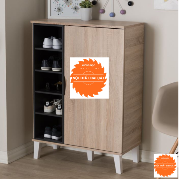 Tủ giày gỗ công nghiệp chân sắt TG136
