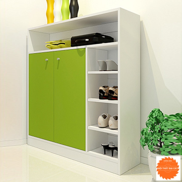 Tủ giày tone xanh lá đẹp TG091