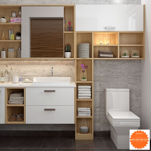 Tủ lavabo thiết kế tiện nghi cho phòng wc