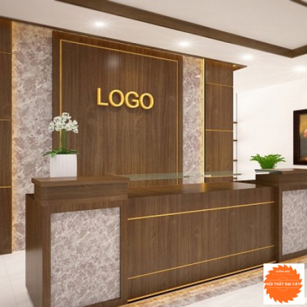 Vách logo cho quầy lễ tân MS0018