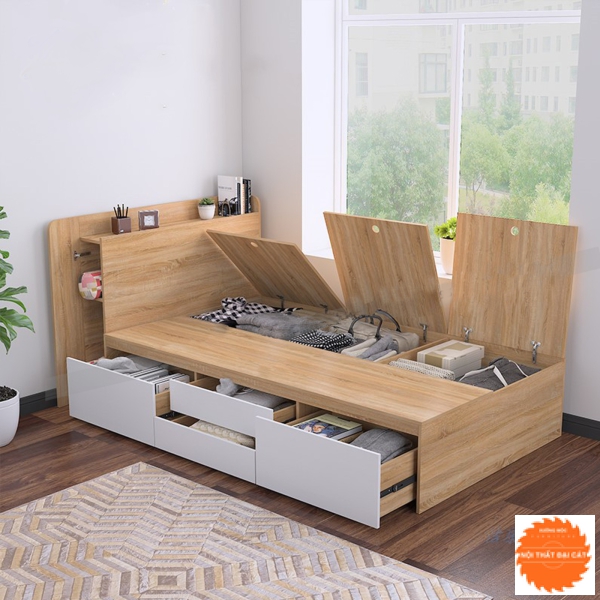 Giường ngủ thiết kế thông minh G004