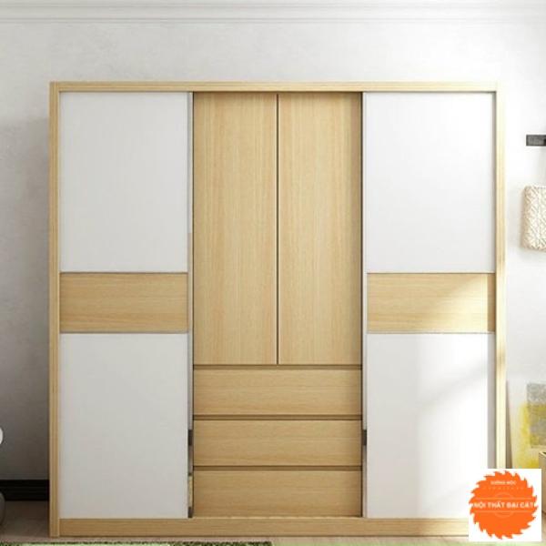 Tủ áo quần gỗ thiết kế cửa lùa TA018