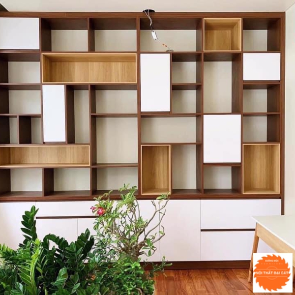 Kệ sách kết tủ thấp cánh kín KS005