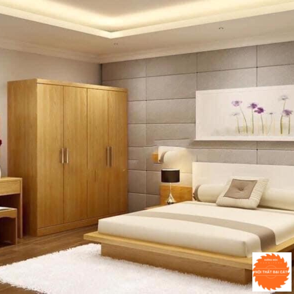 Combo phòng ngủ màu gỗ sồi vàng CBPN017