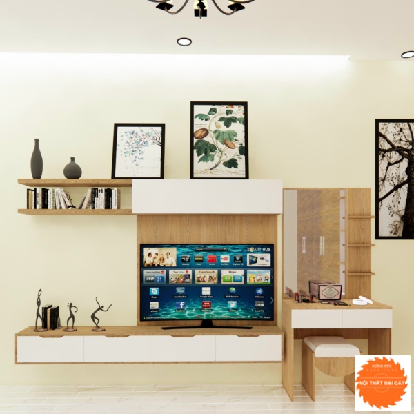 Kệ tivi kết hợp bàn trang điểm KKH002
