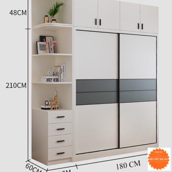 Tủ áo quần cửa lùa hiện đại TA029