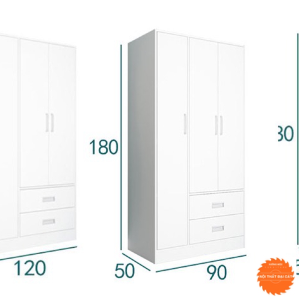 Tủ áo quần trắng nhiều hệ nối TA031