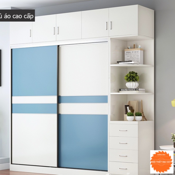 Tủ áo quần cửa lùa gỗ MDF TA030