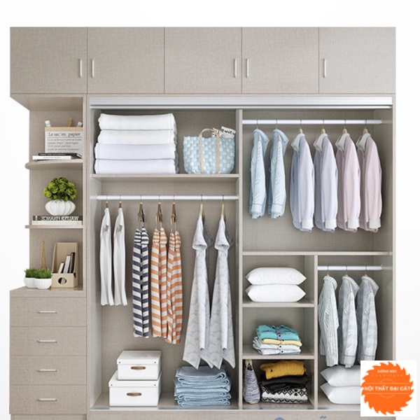 Tủ áo quần cửa lùa gỗ MDF TA030