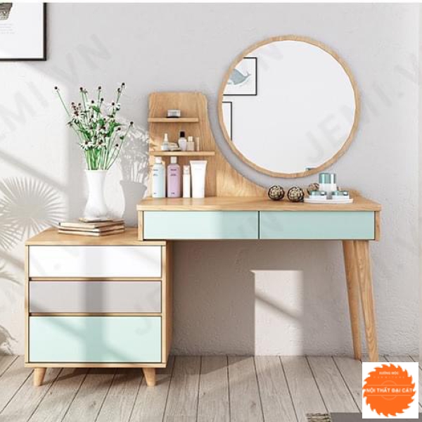 Bàn trang điểm gương tròn đẹp BTĐ014
