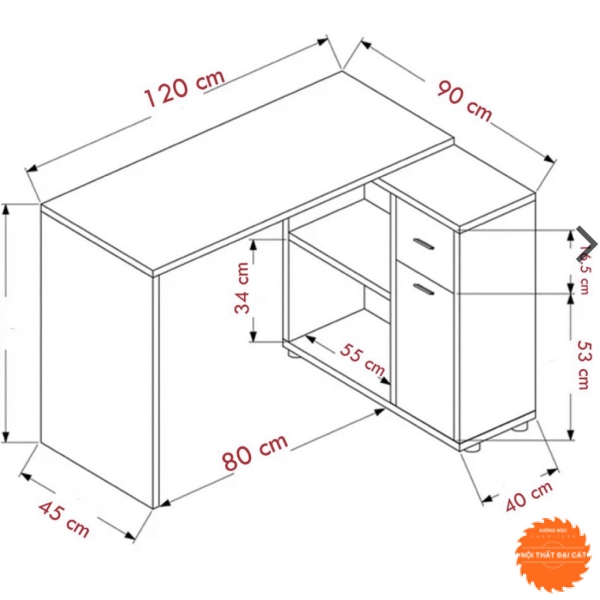 Bàn làm việc BLV007