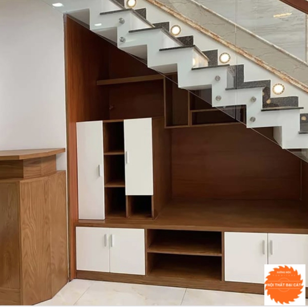 Gầm cầu thang kết hợp kệ tivi GCT005