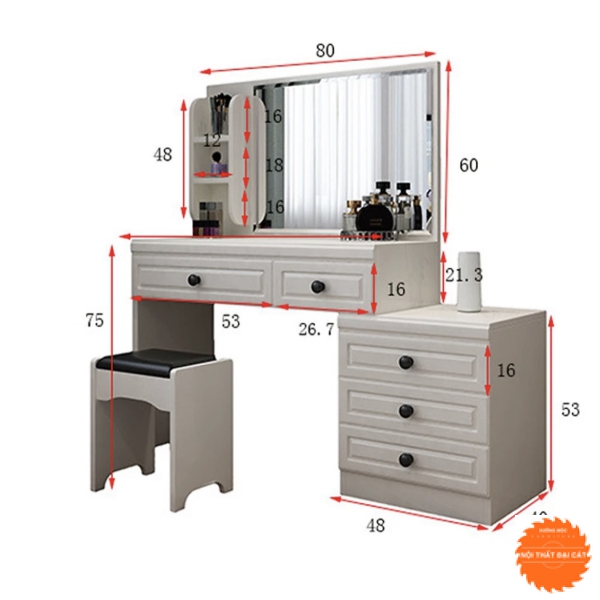 Bàn trang điểm phong cách tân cổ điển BTĐ023