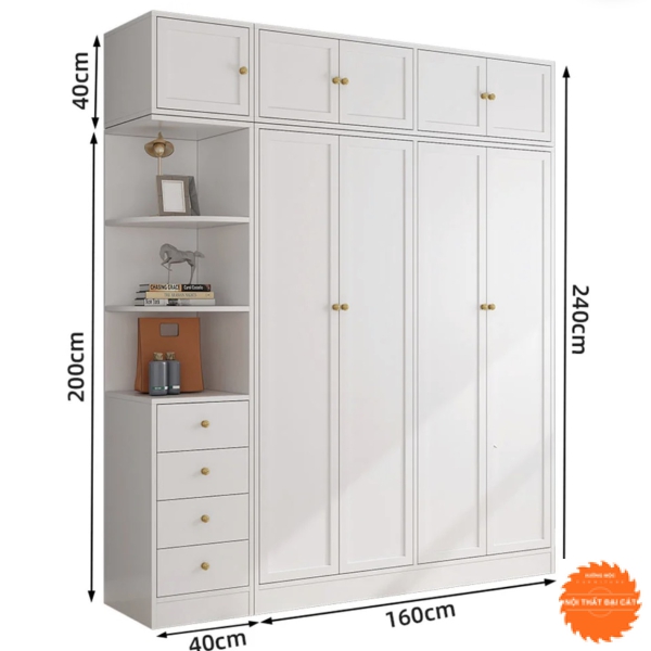 Tủ quần áo tân cổ điển TA035