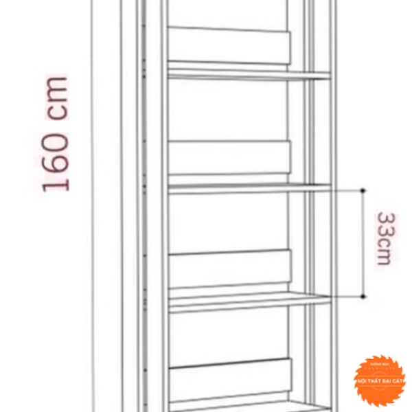 Kệ sách thiết kế đơn giản KS011