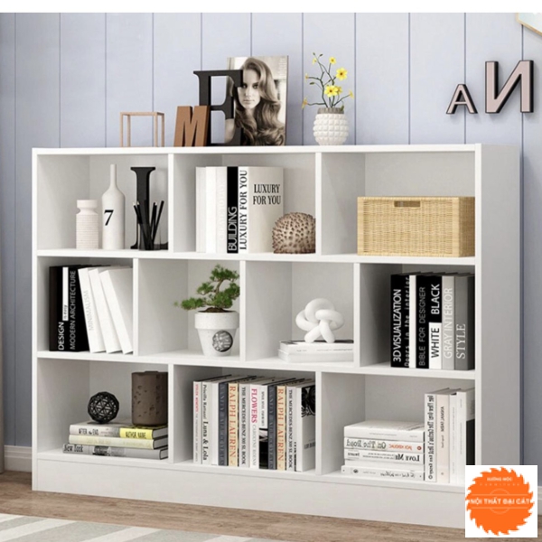 Kệ sách màu trắng cho gia đình KS012
