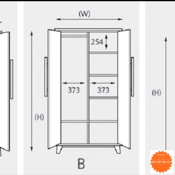 Tủ áo quần trẻ em MS023