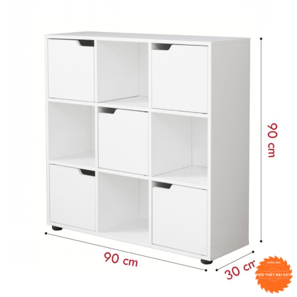 Kệ sách - kệ trang trí có hộc tủ KS034