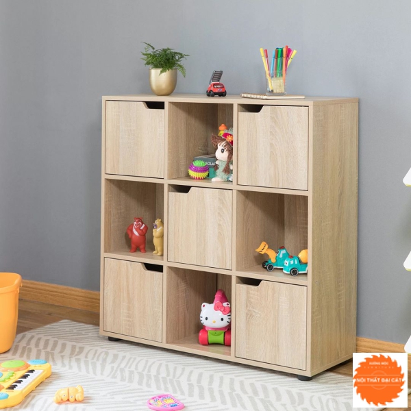 Kệ sách - kệ trang trí có hộc tủ KS034