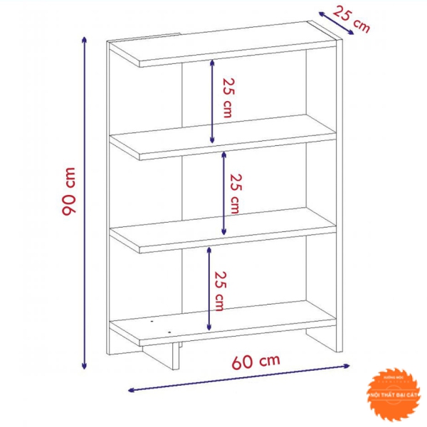 Kệ sách nhỏ gọn tiện dụng KS037