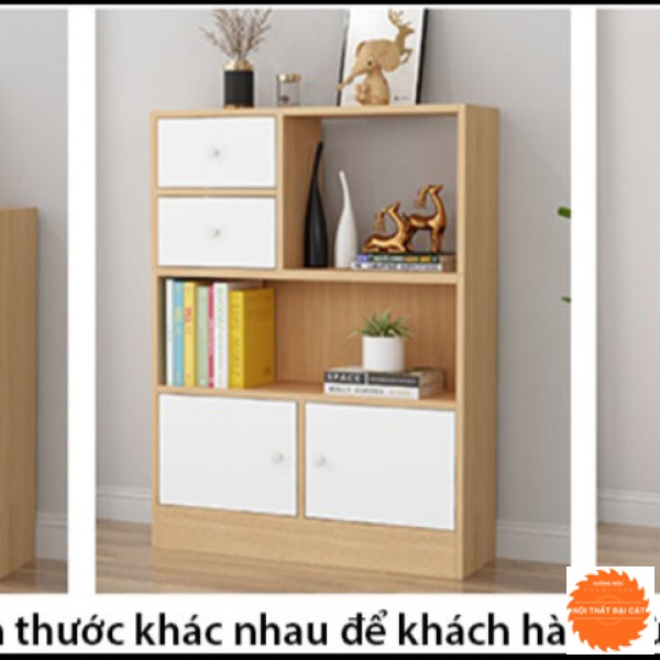 Kệ sách kết hợp hộc tủ KS017