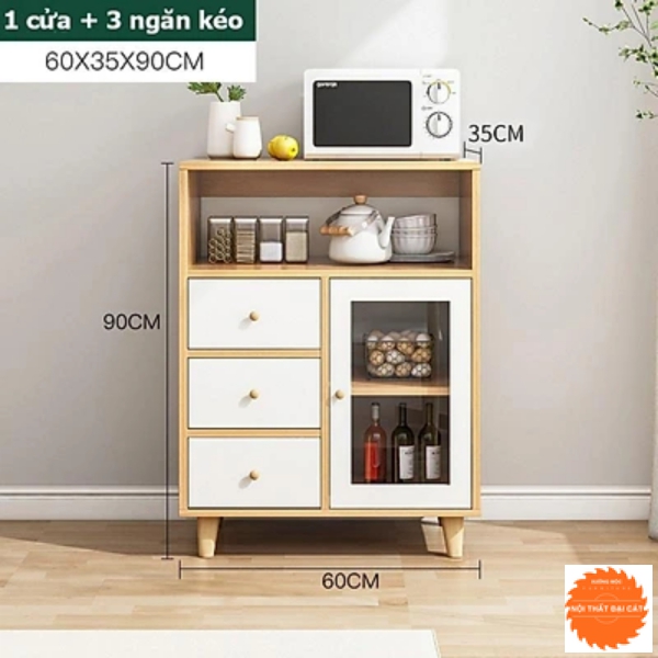Tủ bếp nhỏ bằng gỗ TBN004
