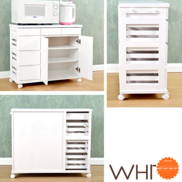 Tủ bếp nhỏ trắng đẹp TBN014