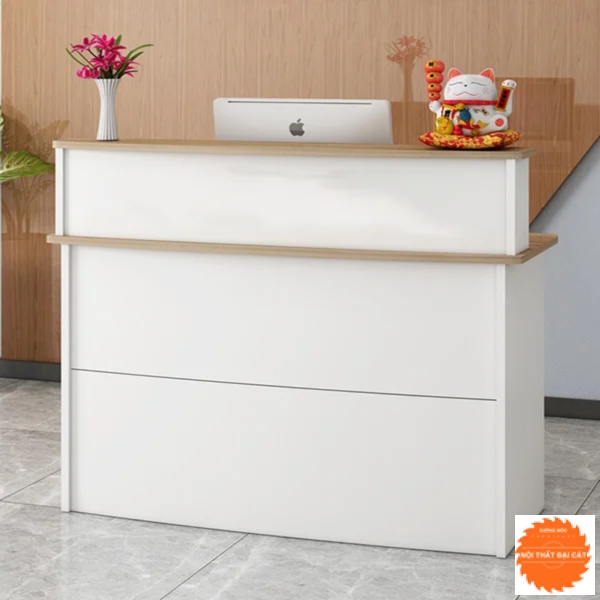 Quầy lễ tân gỗ nhỏ gọn QLT008