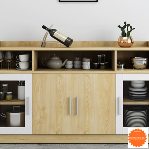 Tủ bếp lồng kính TBN020