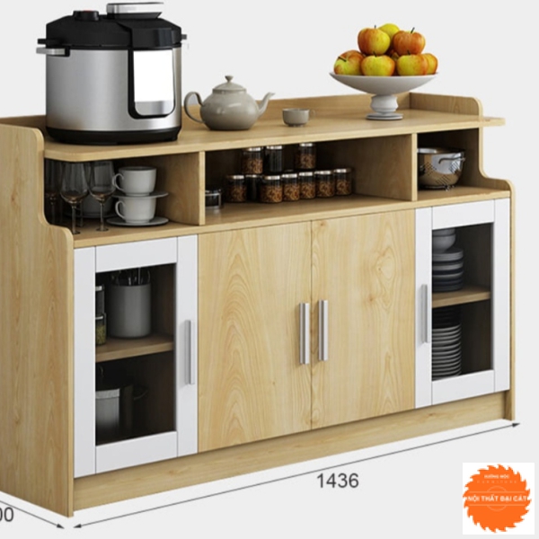 Tủ bếp lồng kính TBN020