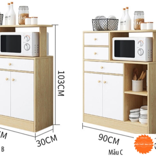 Tủ bếp thiết kế tay nắm TBN027