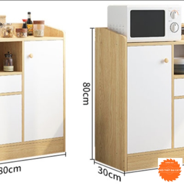Tủ bếp gỗ công nghiệp màu trắng TBN030