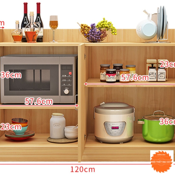 Tủ bếp gỗ công nghiệp tiện dụng TBN033