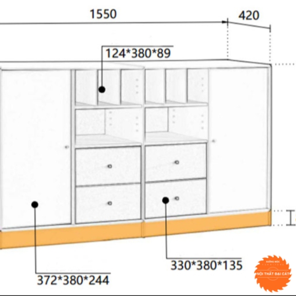 Tủ để đồ phòng bếp TBN041