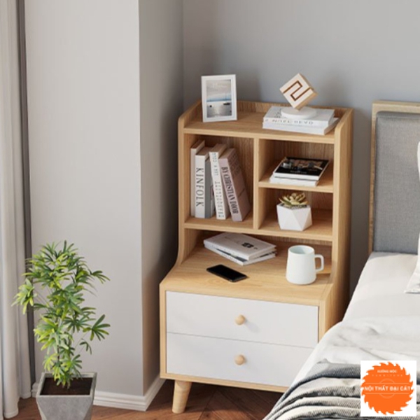 Tab đầu giường cao có hộc kéo T023