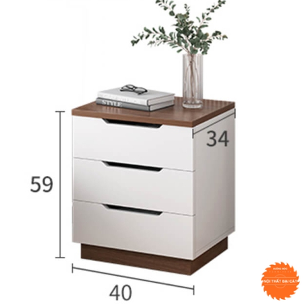Tab đầu giường 3 hộc tay khoét T025