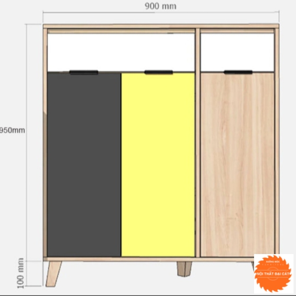 Tủ giày dép gỗ cánh mở TG030