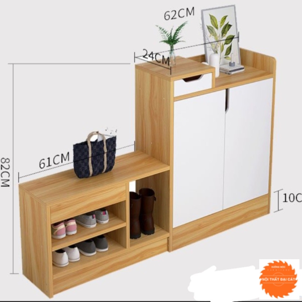 Tủ giày gỗ MDF thiết kế đẹp TG033