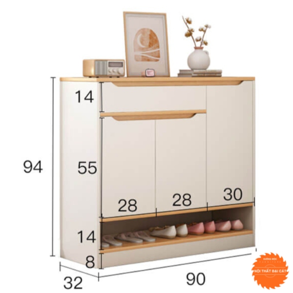 Tủ giày thiết kế sang trọng TG036