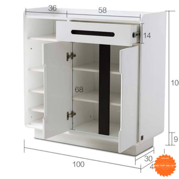 Tủ giày thiết kế thanh lịch TG041