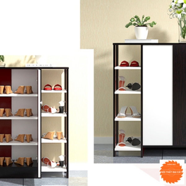 Tủ giày dép trắng đen TG042