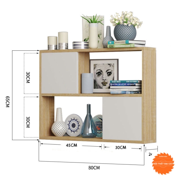 Kệ sách treo tường nhỏ gọn KS042